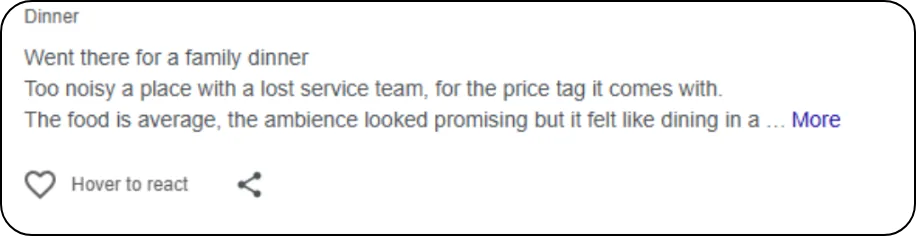 Common reply to a positive review